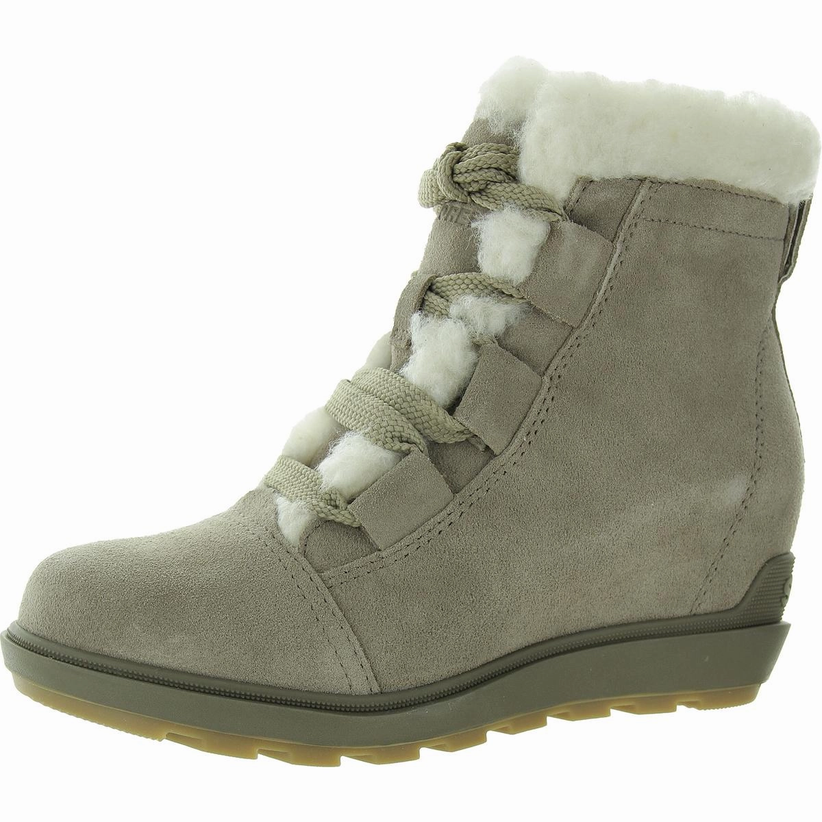 Evie II Cozy Womens Waterproof Faux Suede Combat & Lace-Up Boots High-quality Womens Boots discount