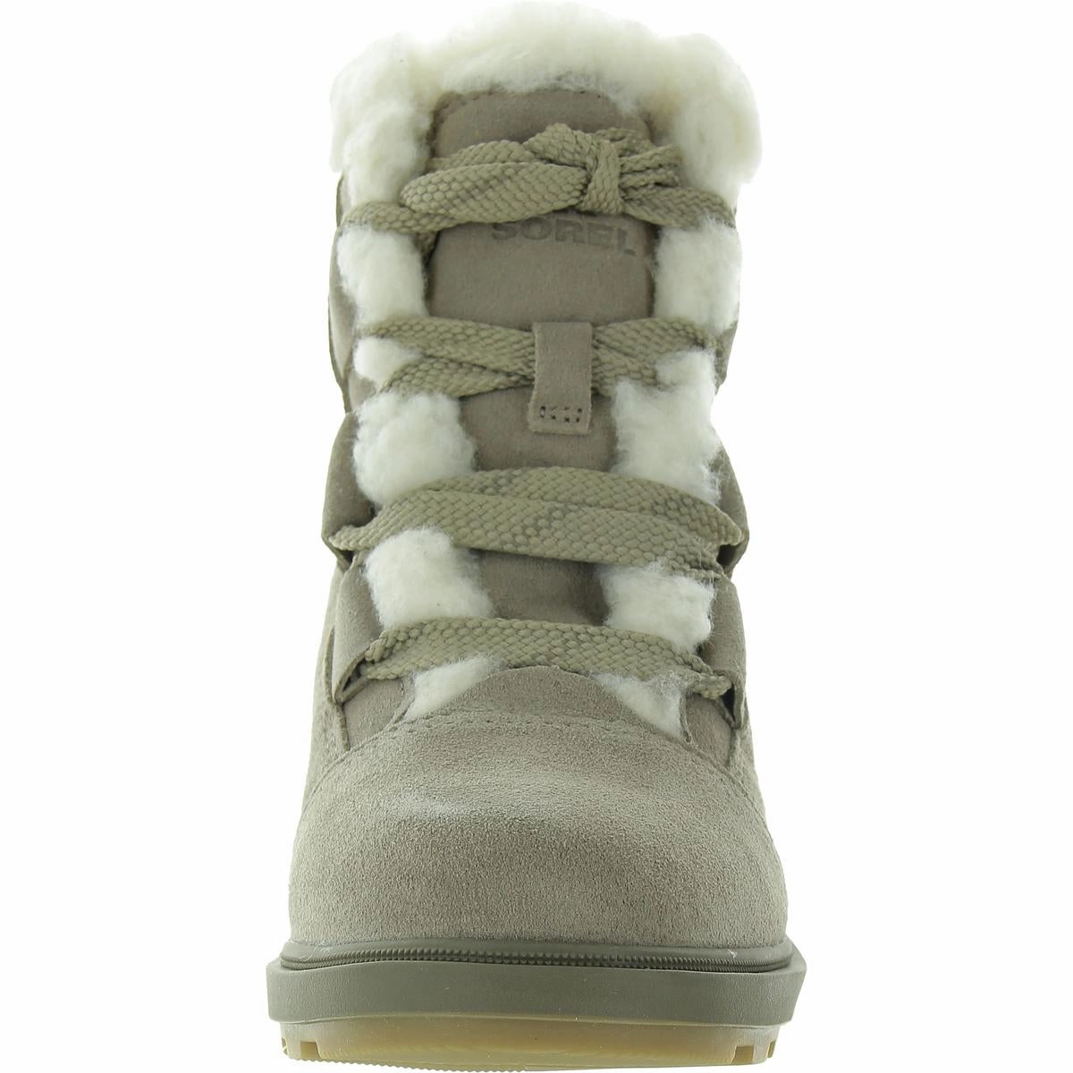 Evie II Cozy Womens Waterproof Faux Suede Combat & Lace-Up Boots