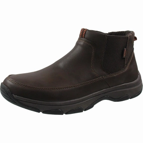 Excavate MTS Mens Padded Insole Faux Leather Chelsea Boots Cheap Mens Boots & Chukkas