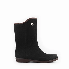 Fabric Touch Rain Boots In Black Womens Winter & Rain Boots online