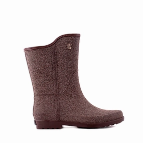 Fabric Touch Rain Boots In Brown Womens Winter & Rain Boots online