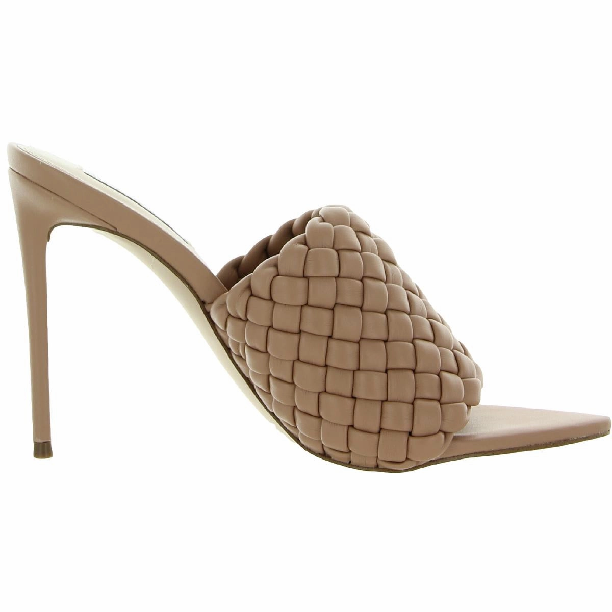 Fateful Womens Faux Leather Pointed Toe Mule Sandals