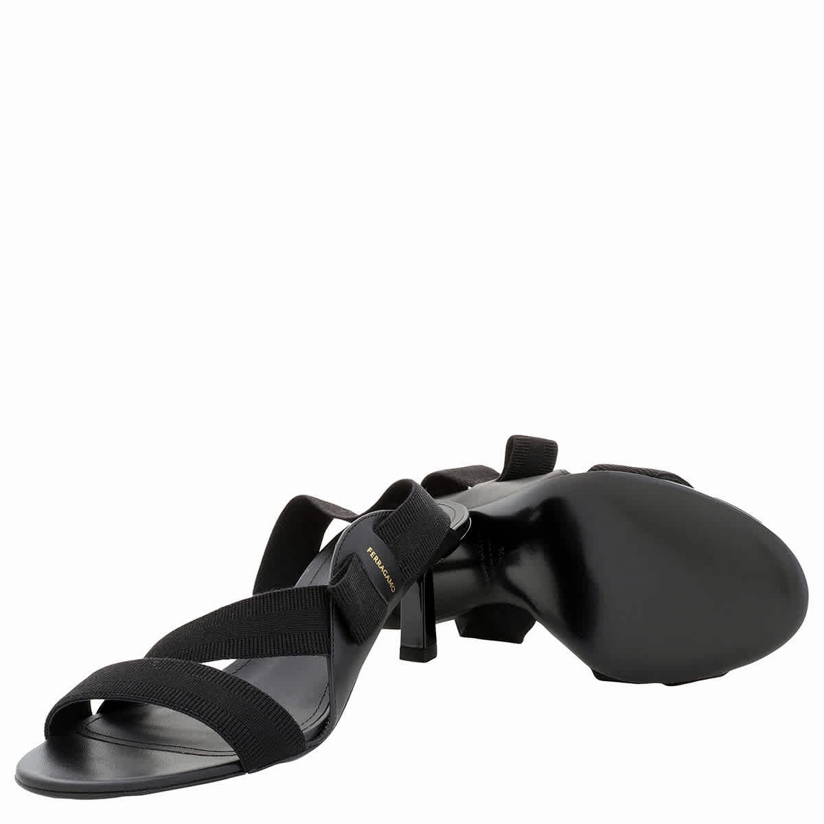 Ferragamo Black Vara Bow Vale 55 Sandals