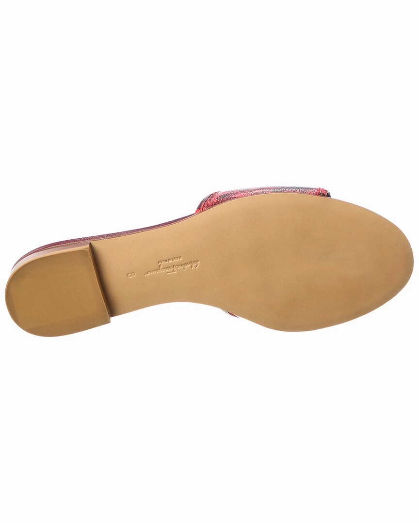Ferragamo Gancini Leather Sandal