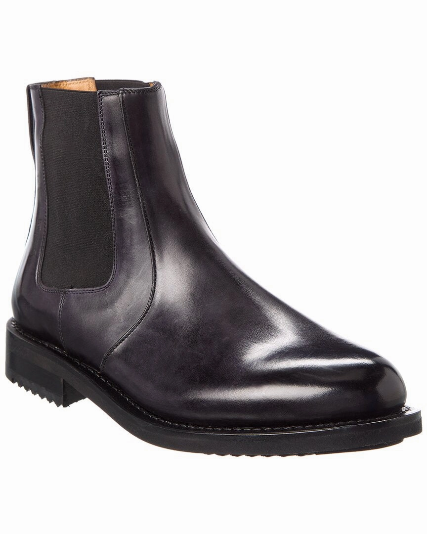 Ferragamo Nono Leather Bootie Mens Chukka Boots outlet deals