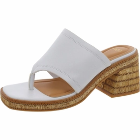 Ferrara Womens Leather Thong Block Heel Buy now Womens Sandals cheap