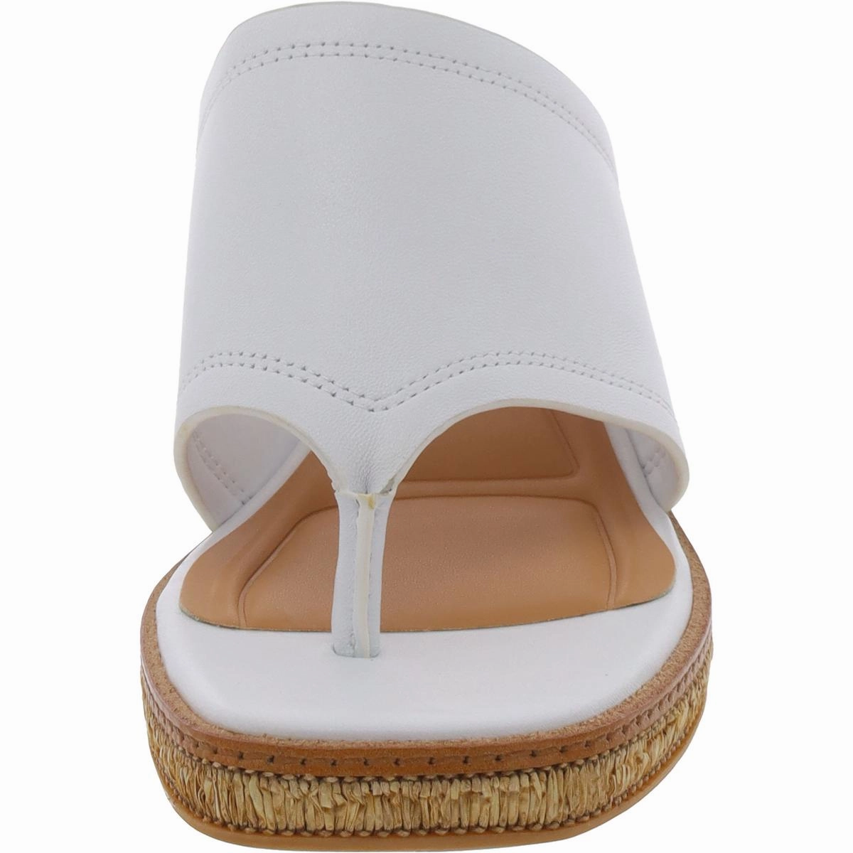 Ferrara Womens Leather Thong Block Heel