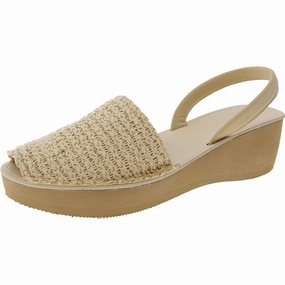 FINE GLASS WEAVE Womens Cushioned Footbed Woven Wedge Sandals Womens Sandals discount online