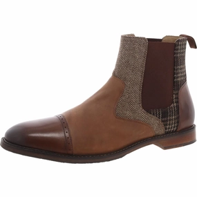 Finney Mens Leather Brogue Chelsea Boots Mens Chukka Boots outlet deals
