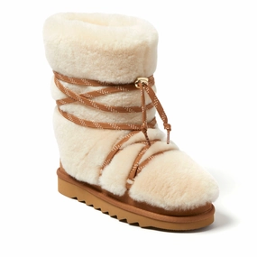Fireside by Dearfoams Women's Kalamunda Genuine Shearling Bootie Womens Casual Boots clearance