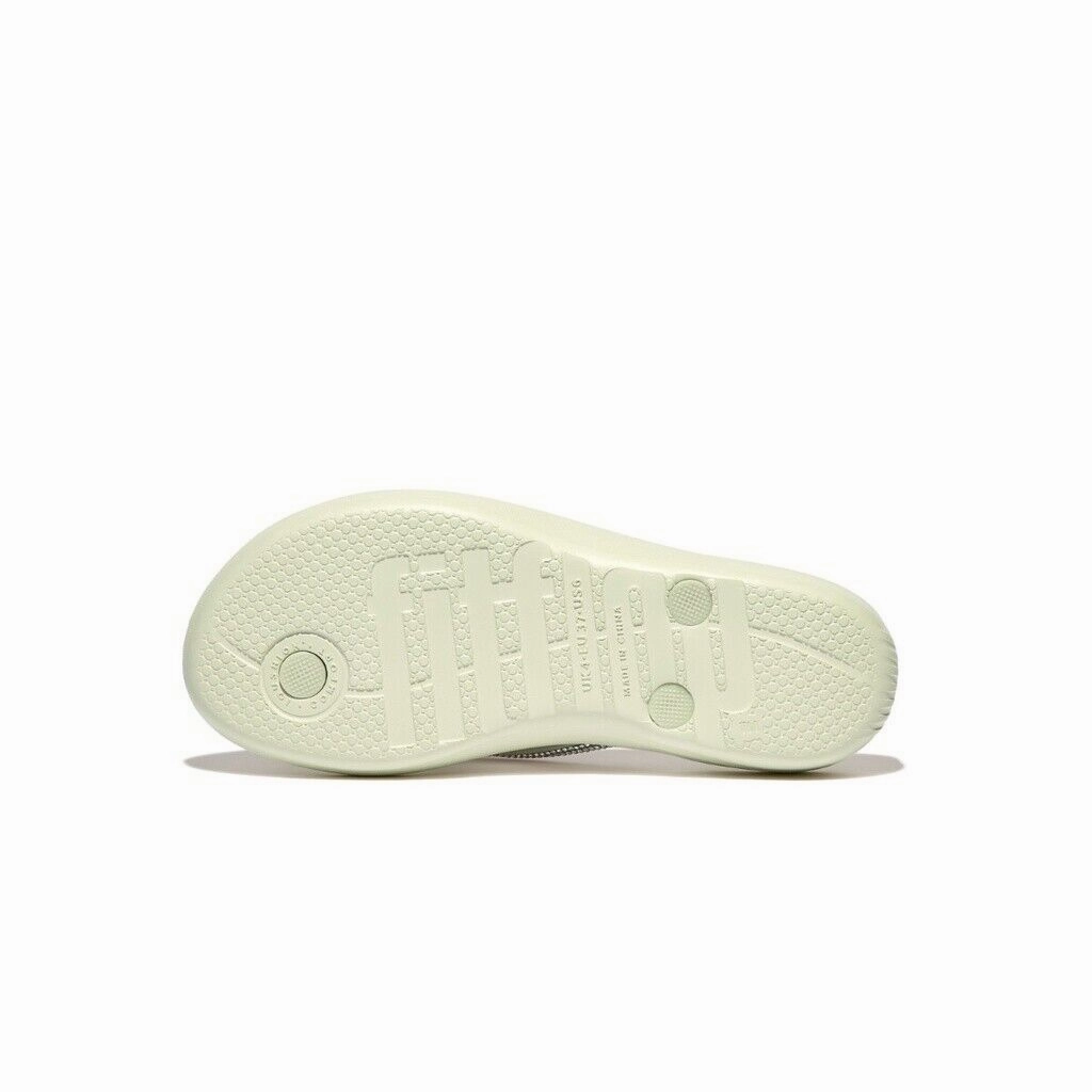 FitFlop Iqushion DG5-A32 Flip Flop Sandals Women's Minty Green Ombre Sparkle