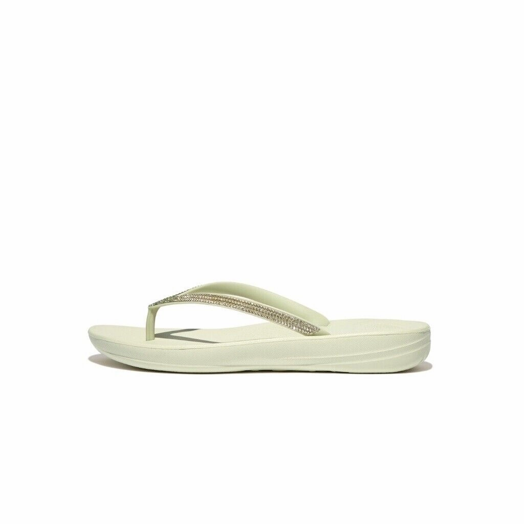 FitFlop Iqushion DG5-A32 Flip Flop Sandals Women's Minty Green Ombre Sparkle