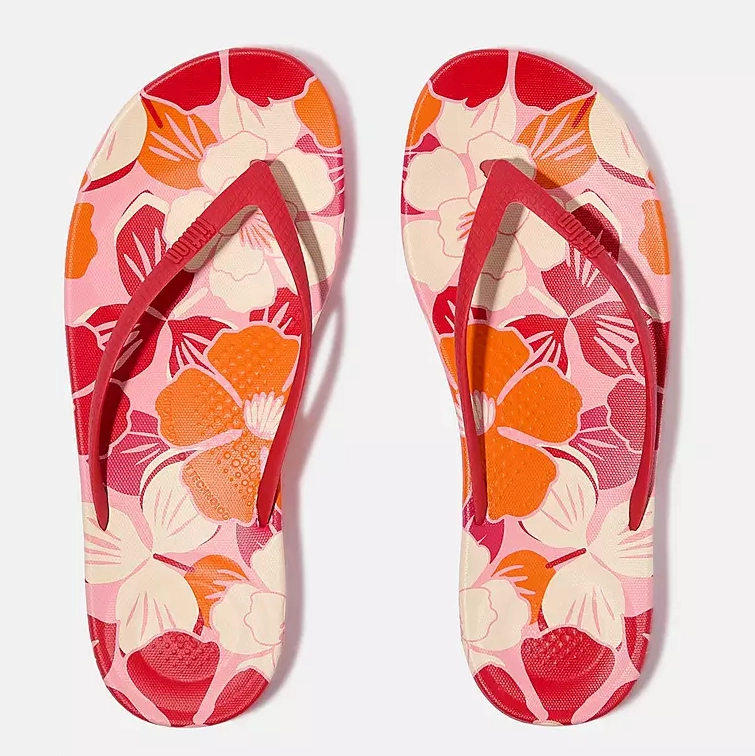 Fitflop Women's Iqushion Flowerz Ergonomic Flip Flop