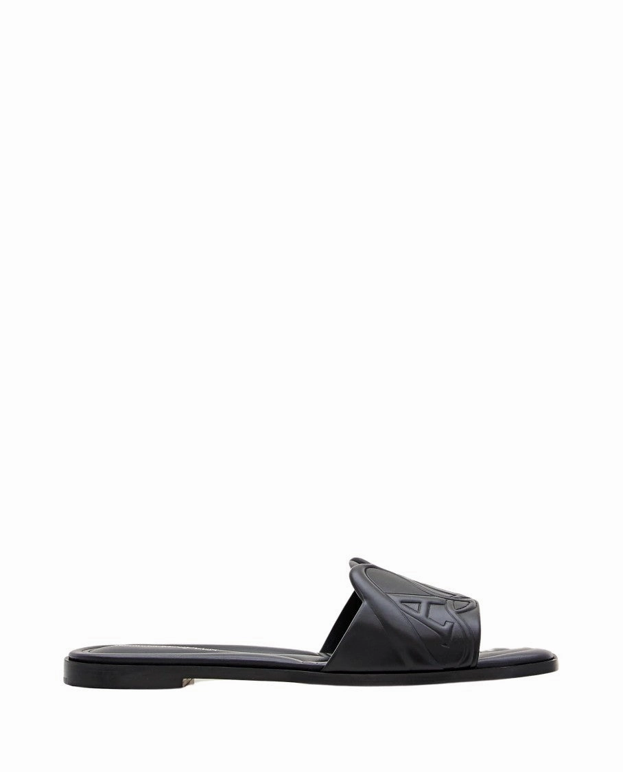 Flat Leather Slide Sandal Affordable Womens Sandals outlet