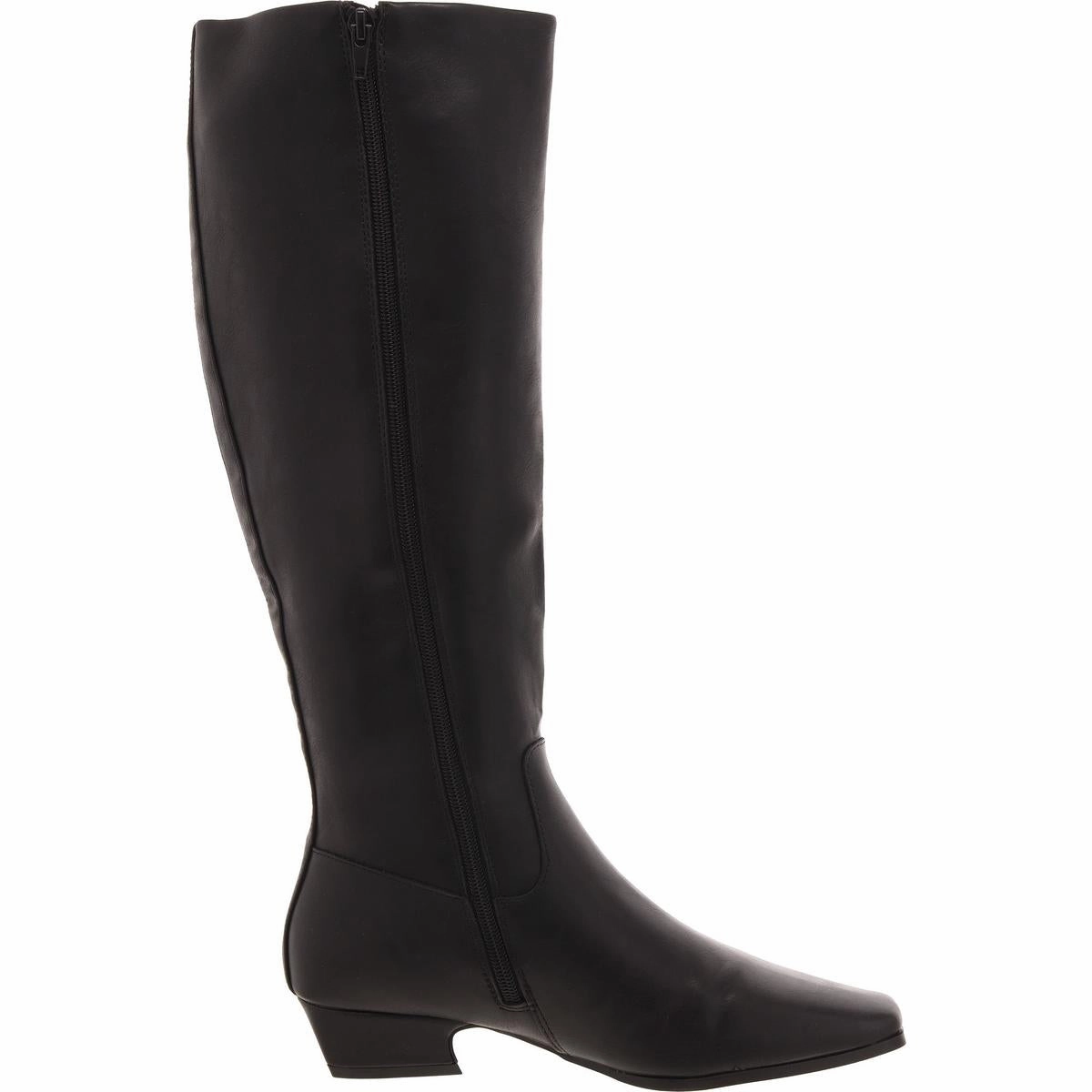 Florence  Womens Solid Faux Leather Knee-High Boots