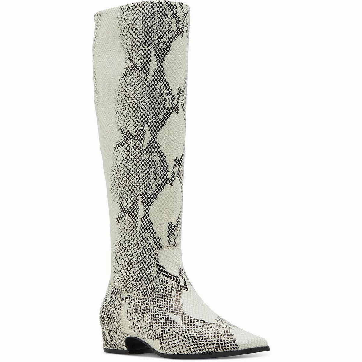 Florence  Womens Solid Faux Leather Knee-High Boots