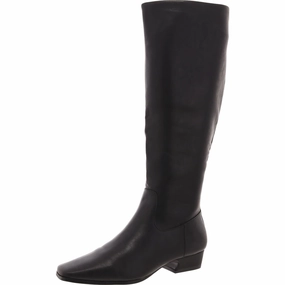Florence  Womens Solid Faux Leather Knee-High Boots Womens Winter Boots promo deal