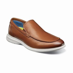 Florsheim Hamptons 14397-221 Mens 7 Brown Leather Moc Toe Venetian Loafer KHD909 Mens Athletic Shoes clearance sale