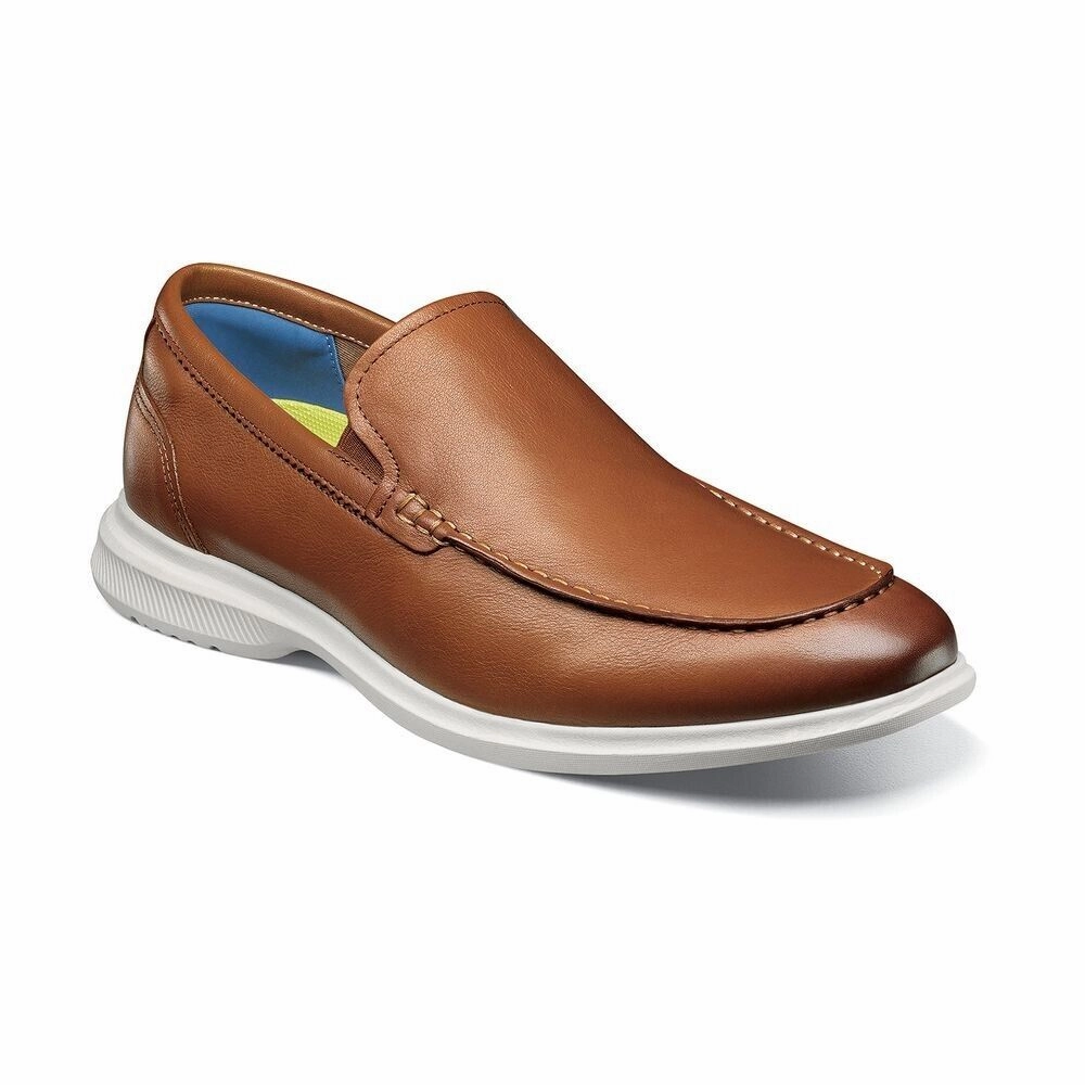 Florsheim Hamptons 14397-221 Mens 7 Brown Leather Moc Toe Venetian Loafer KHD909 Mens Athletic Shoes clearance sale