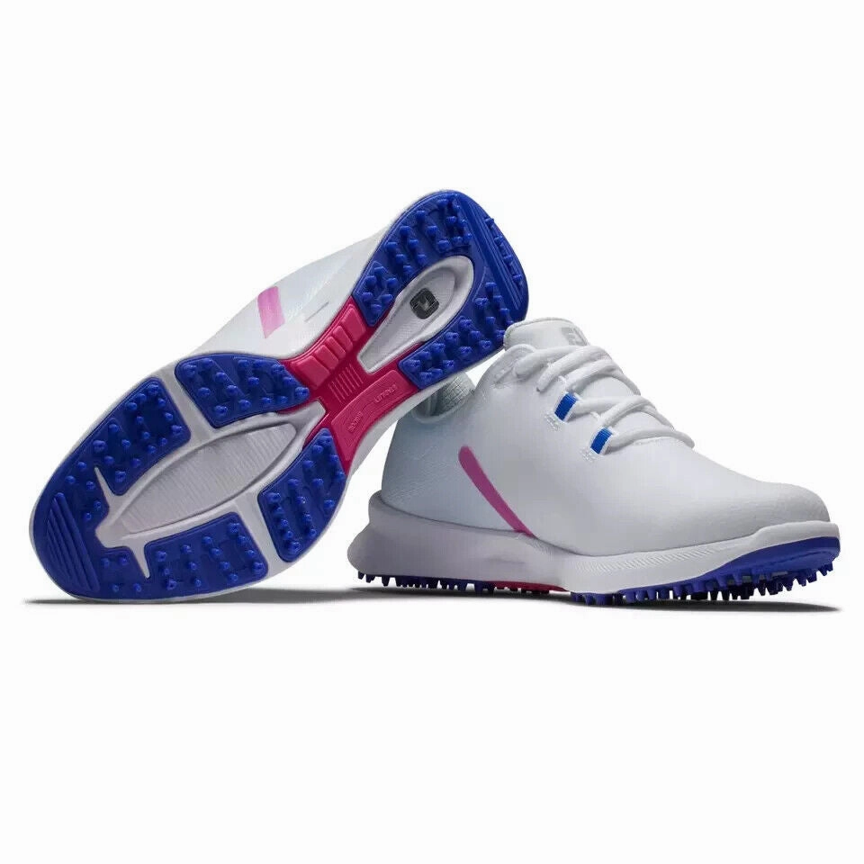 FootJoy Fuel Sport 90127 Sneaker Women's White Pink Spikeless Golf Shoes TF4149 (White,6.5)