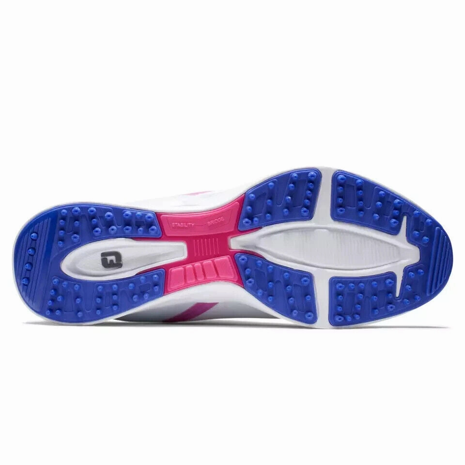 FootJoy Fuel Sport 90127 Sneaker Women's White Pink Spikeless Golf Shoes TF4149 (White,6.5)