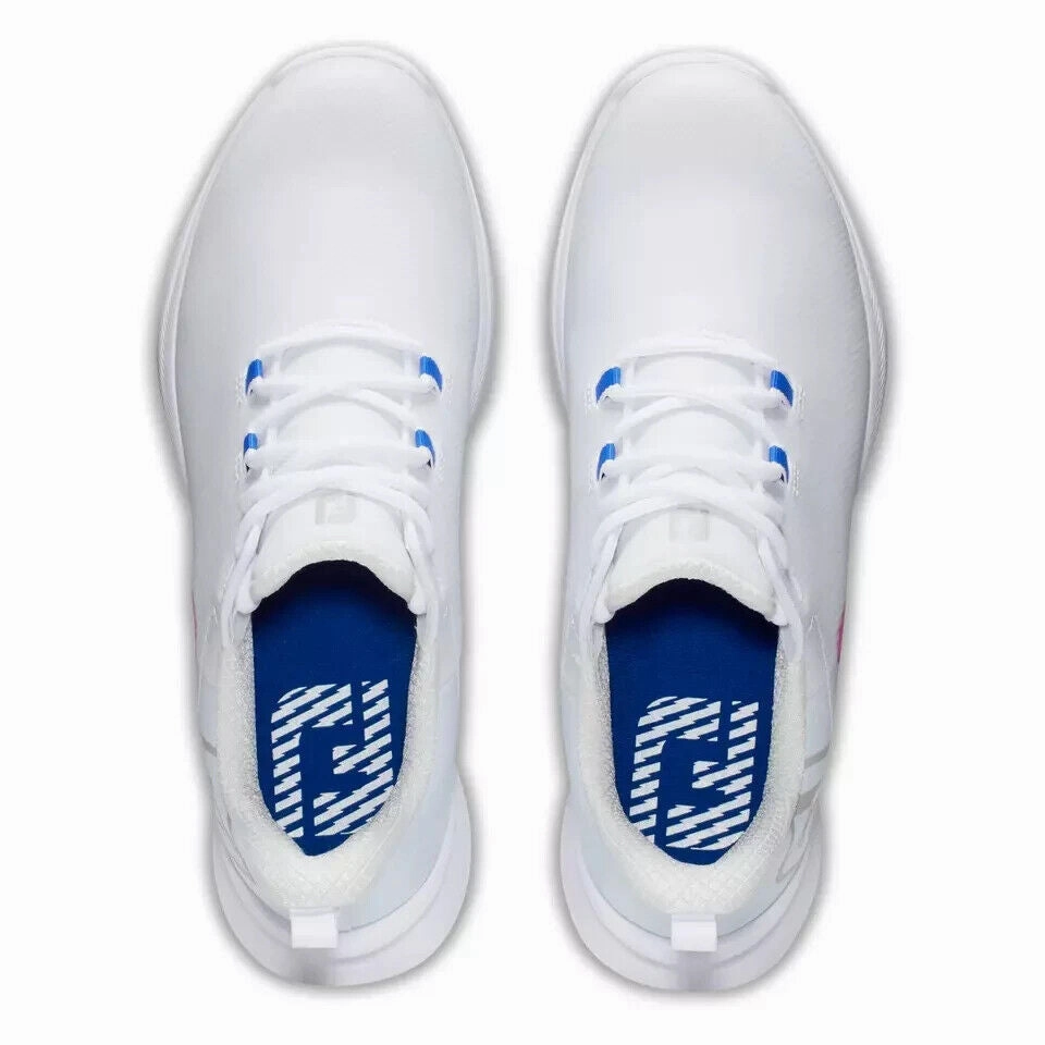 FootJoy Fuel Sport 90127 Sneaker Women's White Pink Spikeless Golf Shoes TF4149 (White,6.5)