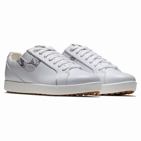 FootJoy Links FTJ98185 Women's US 9.5 White Leather Spikeless Golf Shoes RHS2073 Athletic Shoes for Women discount