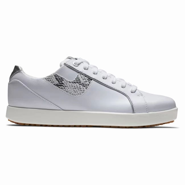 FootJoy Links FTJ98185 Women's US 9.5 White Leather Spikeless Golf Shoes RHS2073