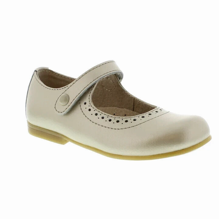 FootMates Emma 3104 Mary Jane Girls US 9.5 Soft Gold Leather Dress Shoes ZPO694 (Gold,9.5) Girls Athletic Shoes on sale