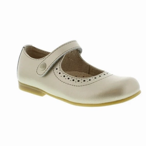 FootMates Emma 3104 Mary Jane Girls US 9.5 Soft Gold Leather Dress Shoes ZPO694 (Gold,9.5) Girls Athletic Shoes on sale