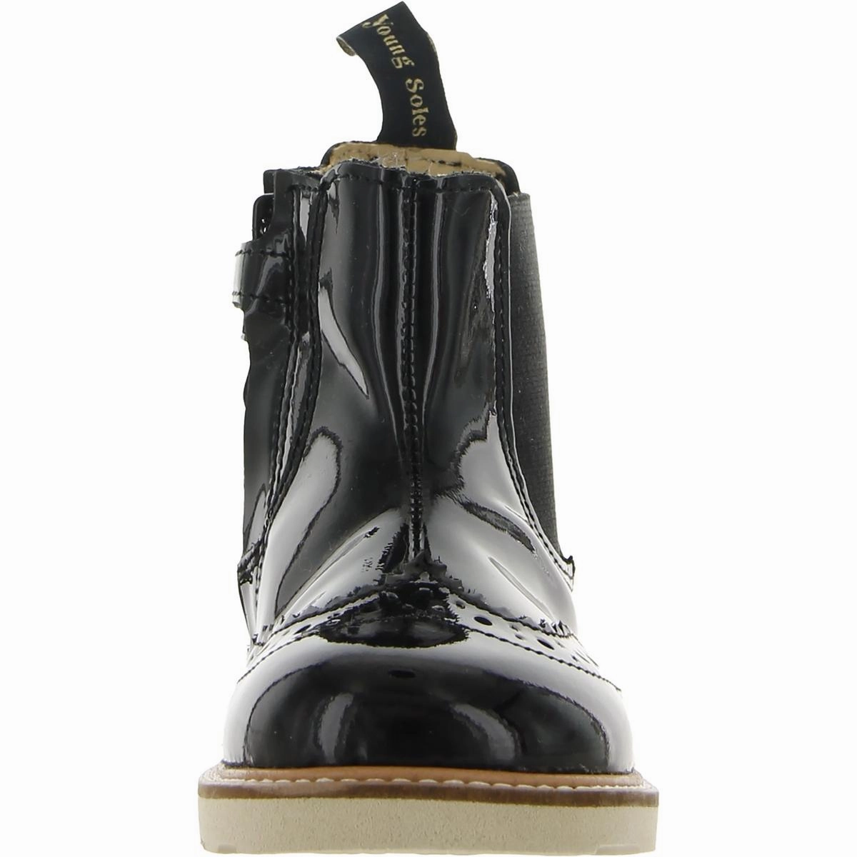 Francis Girls Patent Leather Pull On Chelsea Boots