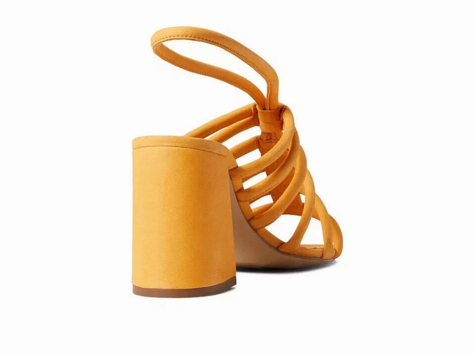 Free People Colette OB1432993 Sandals Women's US 9 Hot Orange Block Heel KHD601