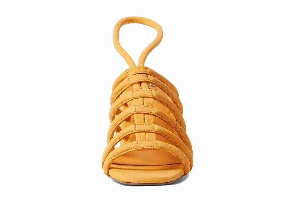 Free People Colette OB1432993 Sandals Women's US 9 Hot Orange Block Heel KHD601