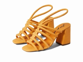 Free People Colette OB1432993 Sandals Women's US 9 Hot Orange Block Heel KHD601 Womens Sandals with big discounts