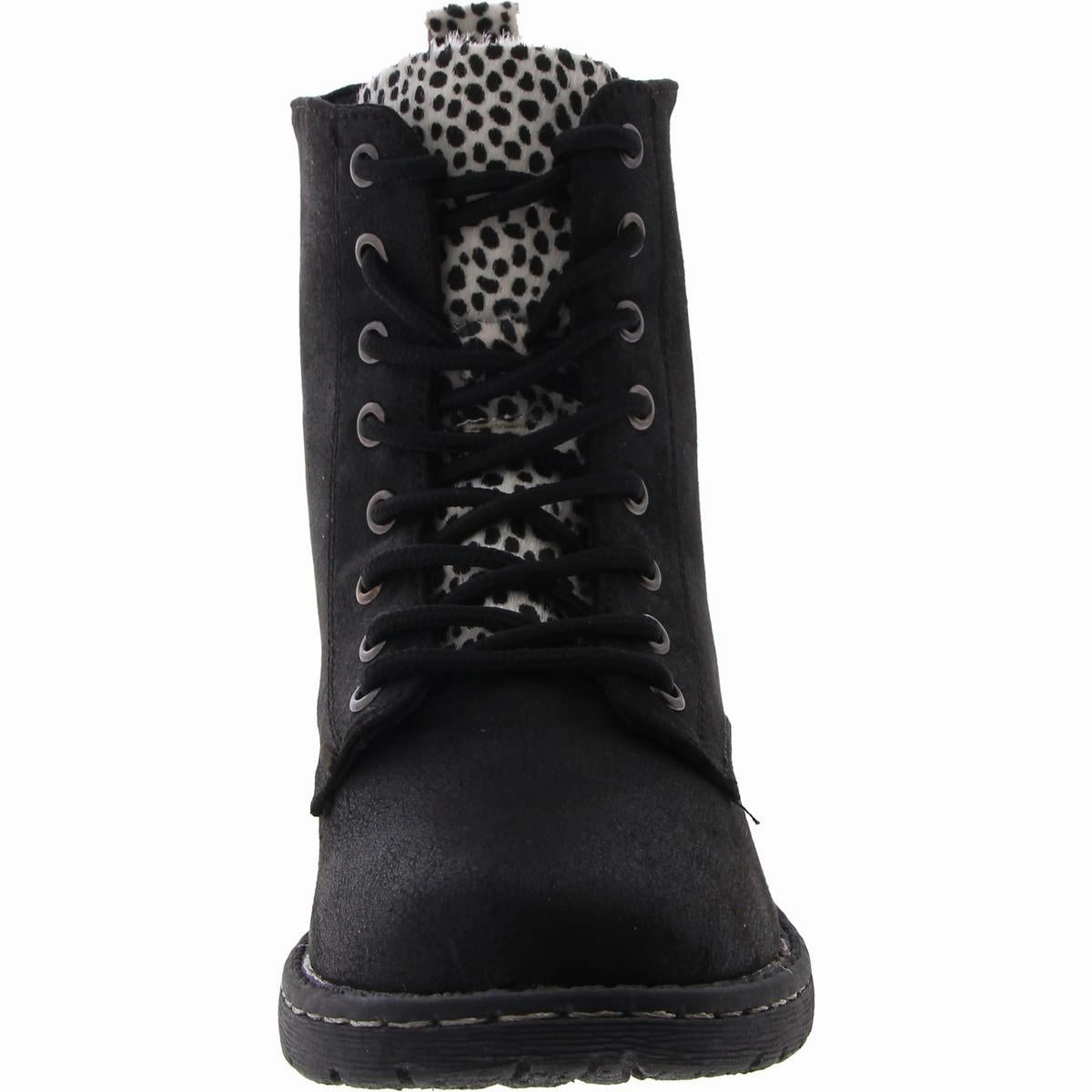 Frontier Womens Faux Suede Animal Print Booties