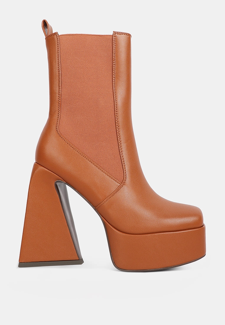 frosty high platform block heel chelsea boot Promo on Womens Fashionable Boots