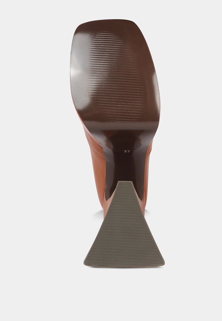 frosty high platform block heel chelsea boot
