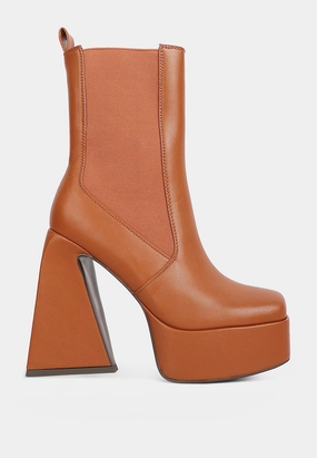 frosty high platform block heel chelsea boot Promo on Womens Fashionable Boots
