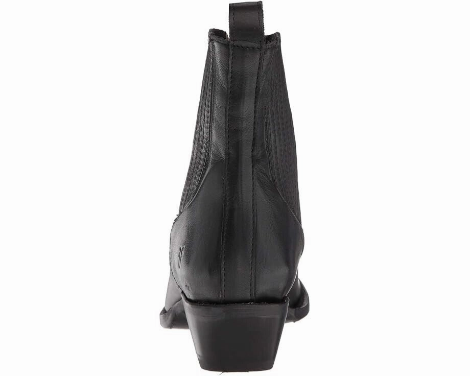 Frye Sacha Boots Women's US 9.5 Black Leather Block Heel Ankle Bootie ZPO1299