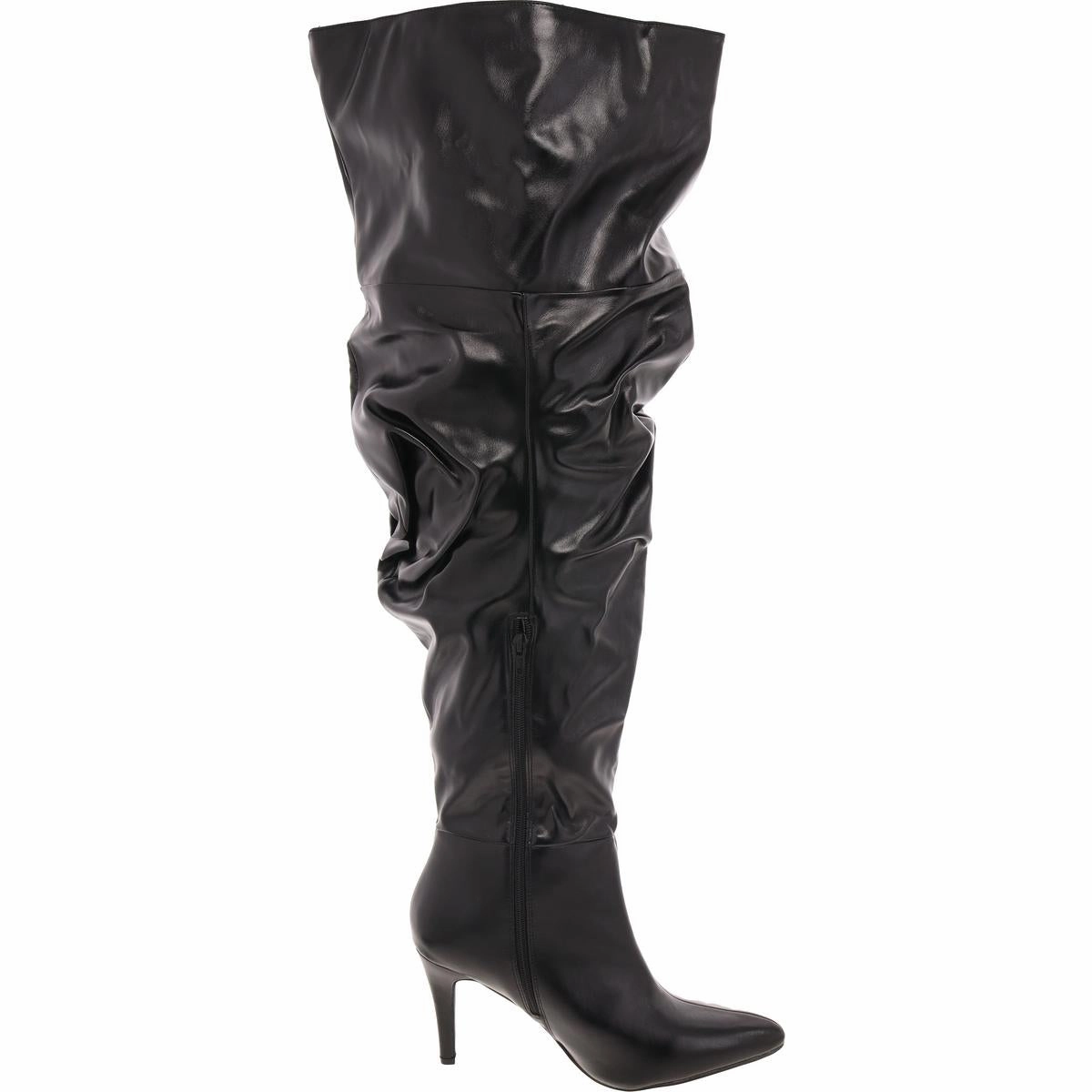 FTFSAH2202 Womens Zipper Man Made Thigh-High Boots