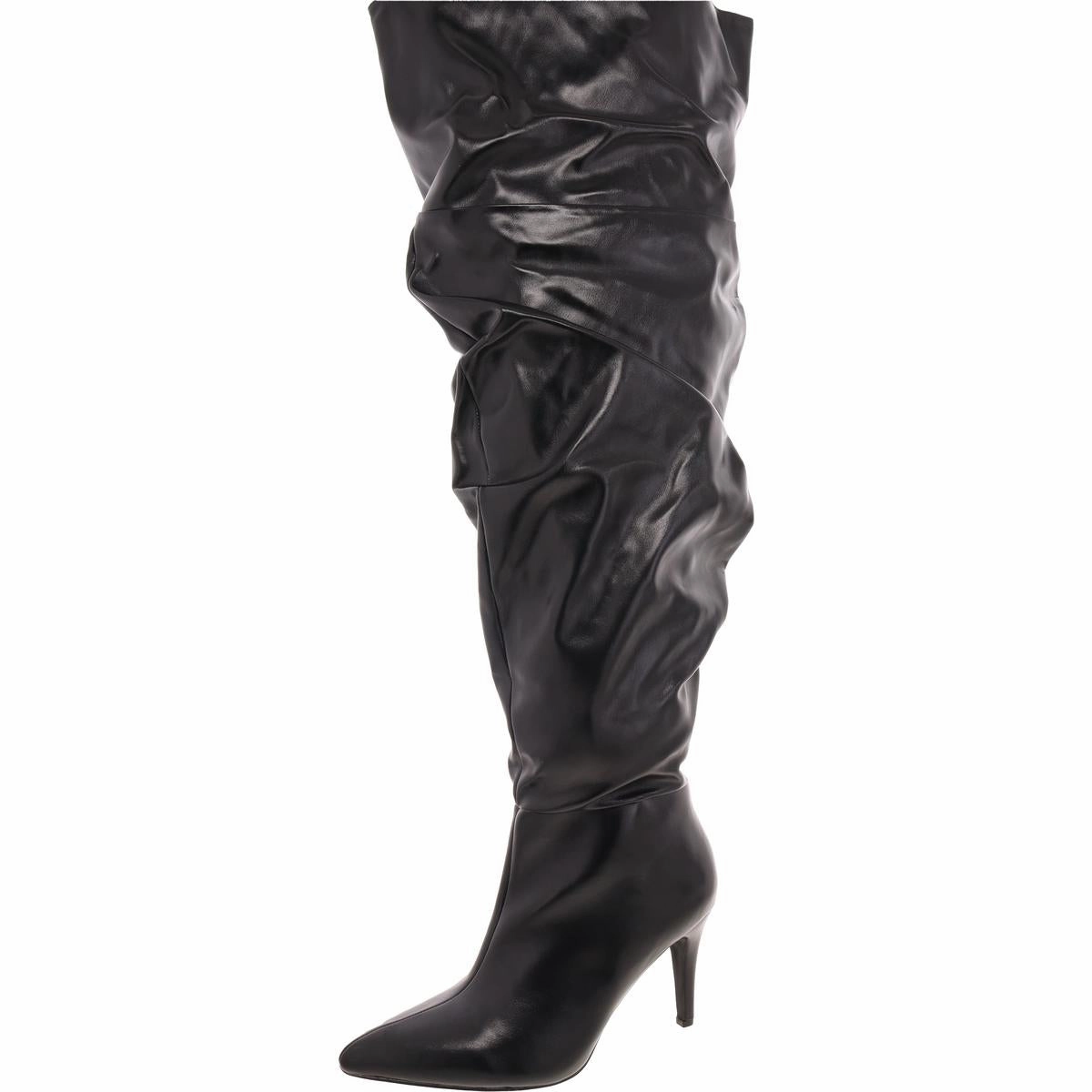 FTFSAH2202 Womens Zipper Man Made Thigh-High Boots