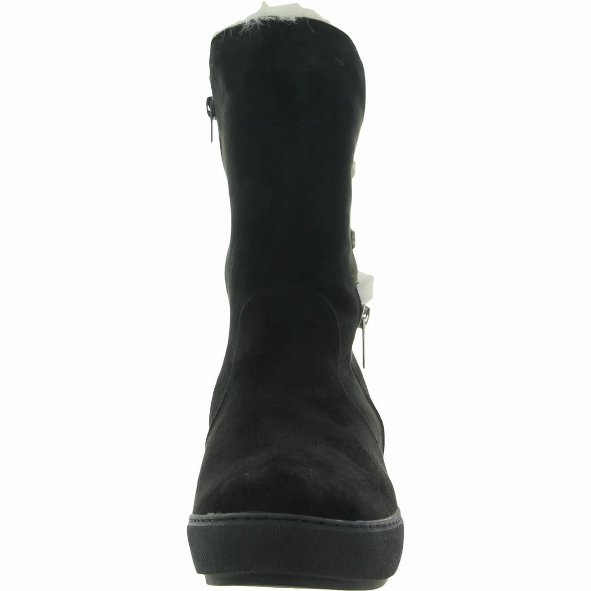 Furry Womens Faux Fur Zipper Winter & Snow Boots