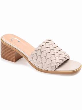 Fylicia Womens Faux Leather Square Toe Block Heel Stylish Womens Sandals for less