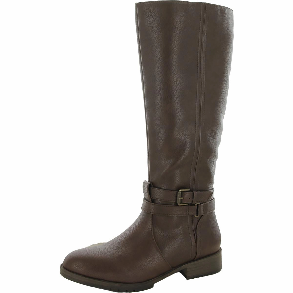 Garrison Womens Faux Leather Wide Calf Knee-High Boots Womens Dress Boots for less
