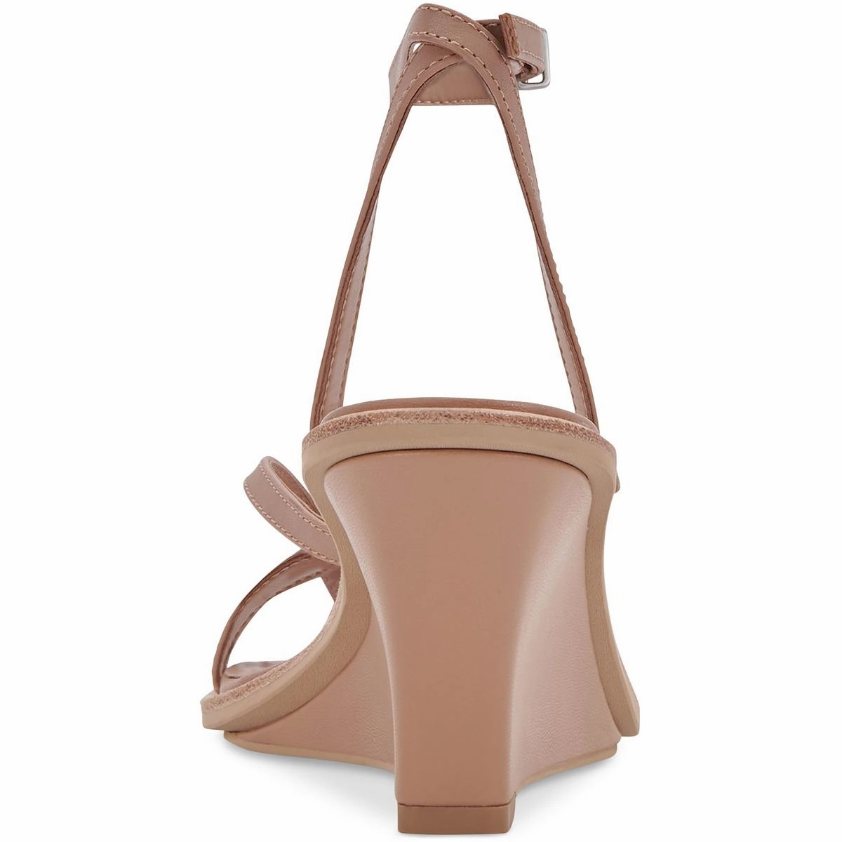 Gemini Womens Leather Ankle Strap Wedge Sandals