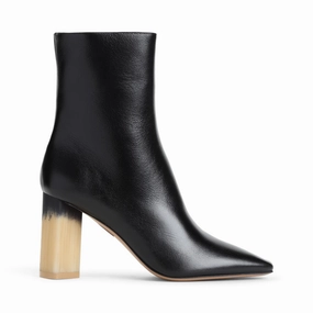 Georgia Black Leather Boots Discount Stylish Womens Boots