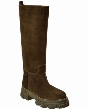 Gia Borghini Perni 07 Suede Knee-High Boot Womens Boots clearance offers