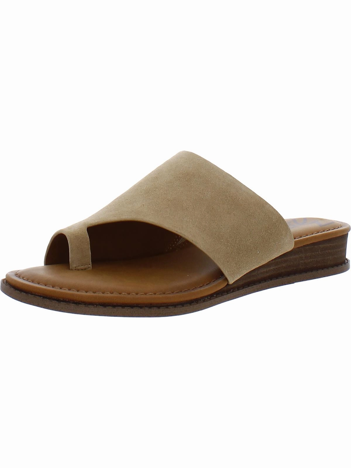 Giada Womens Toe Loop Slip On Slide Sandals