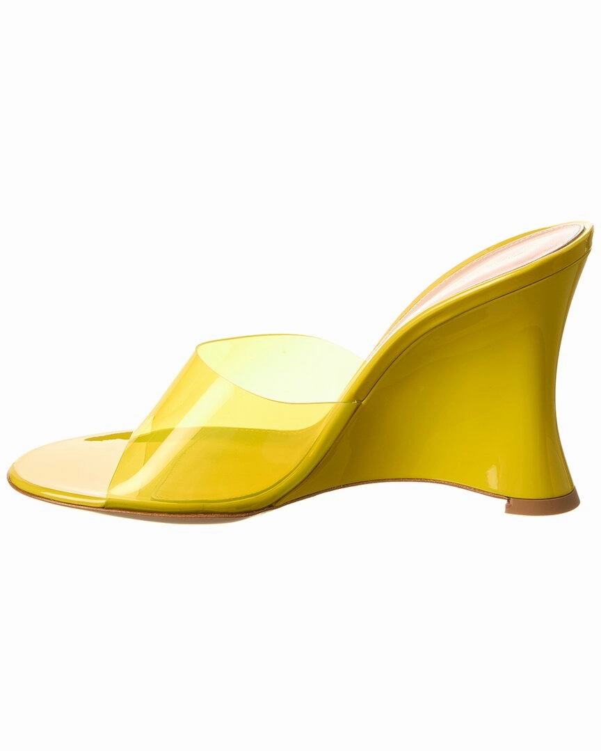 Gianvito Rossi Futura 95 Vinyl & Patent Wedge Sandal