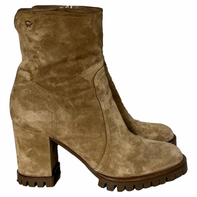 Gianvito Rossi Timber Zipped Ankle Boots in Brown Suede Discount Boots for Women